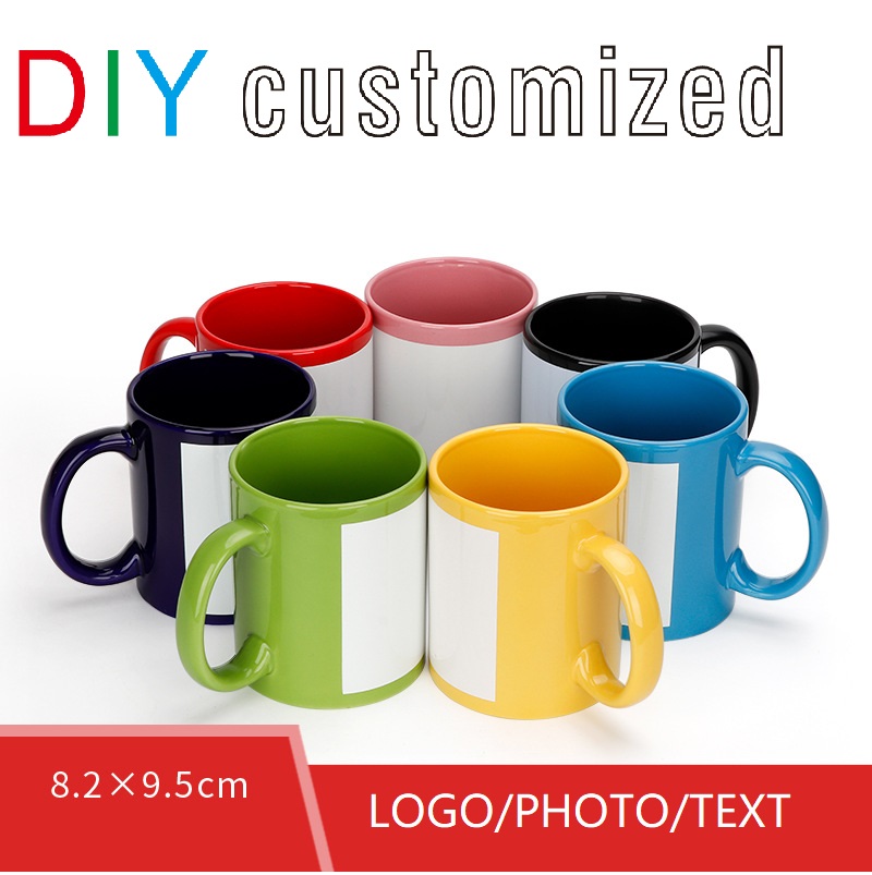 Coffee Tea Photos - ブラックカップ DIY ロゴセラミック 350 ミリリットルマグカスタマイズあなたの写真画像パターンを印刷ティーコーヒーミルク用のパーソナライズされたギフト