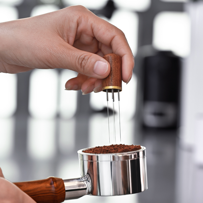Coffee Tamper Leveler - 6/8 針ステンレス鋼コーヒーパウダータンパーエスプレッソスターラーディストリビューターレベラー WDT ツールカフェ撹拌バリスタアクセサリー