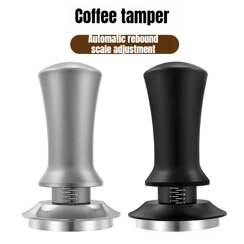 Coffee Tamper Leveler - 51/53/58mm ブラックコーヒーハンドタンパー ステンレススチールベース プロ仕様 エスプレッソプレス コーヒーマシン用