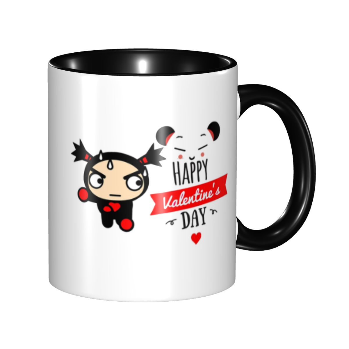 Coffee Tea Love - パーソナライズされた面白いラブプッカ×ガルバ バレンタインマグ DIY セラミックミルクティーコーヒーカップ