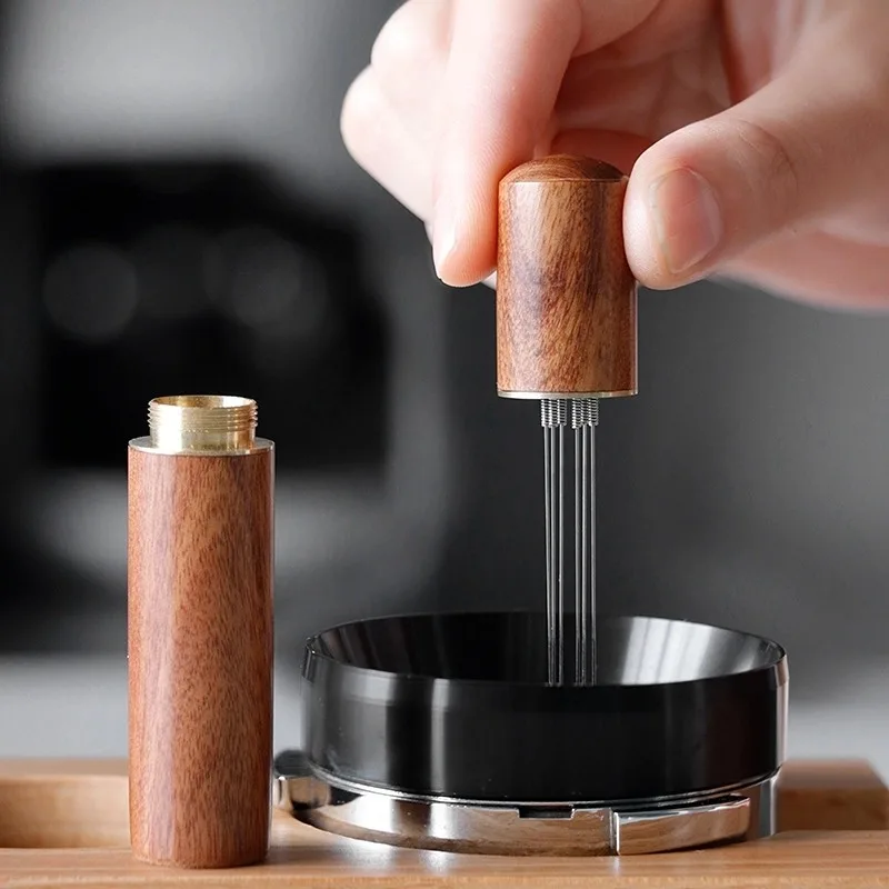 Coffee Tamper Leveler - ステンレス鋼コーヒーパウダータンパーエスプレッソパウダースターラーディストリビューターレベラーカフェ撹拌バリスタアクセサリー用品