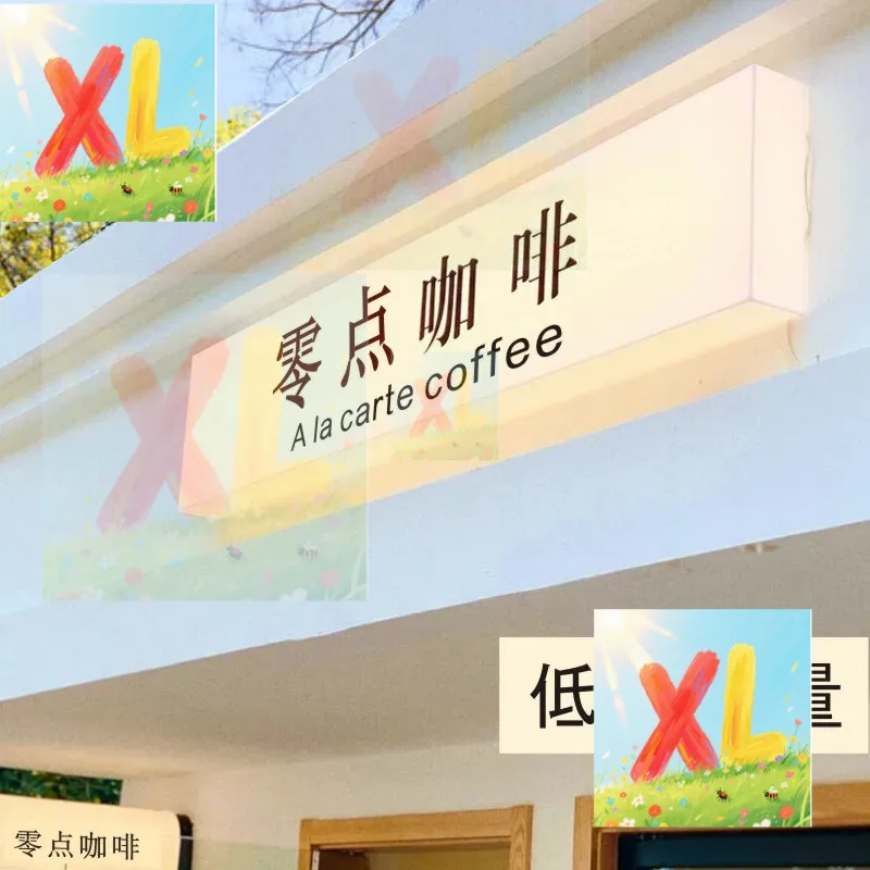 Coffee Tea Photos - ネット有名人写真ドアアクリルライトボックス看板コーヒーミルクティーマニキュア発光サインディスプレイライトサイン