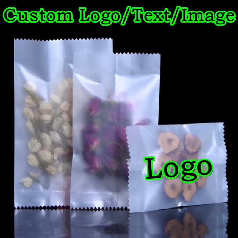Coffee Tea House - 200枚入り オープン トップ フロスト加工 プラスチック製 ヒートシールバッグ