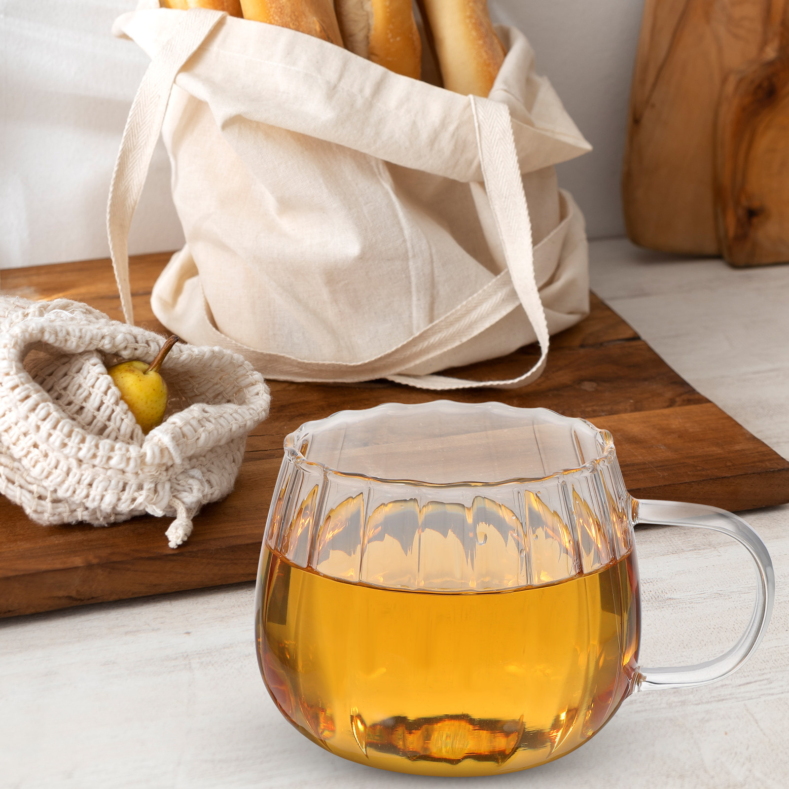 2 個のプレミアム滑らかなエッジのクリアガラスカップ 400 - Coffee Tea Photos のレビューと価格