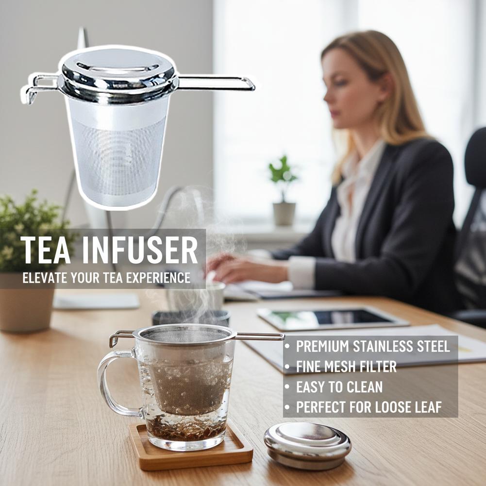1pc ルーズリーフティーインフューザーステンレス鋼ダブルハ - Coffee Tea And Leaf のレビューと価格