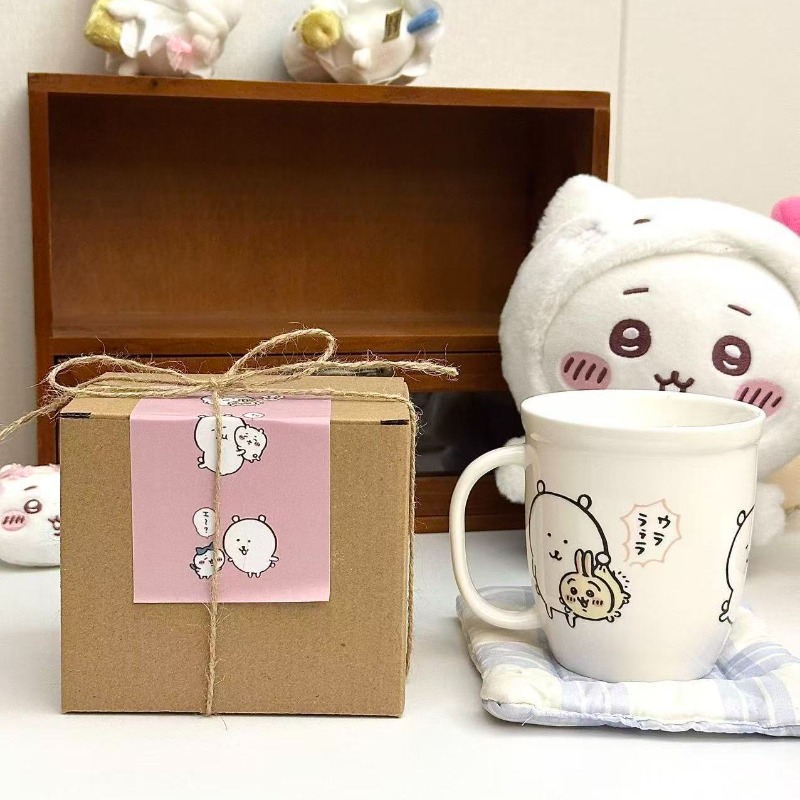 アニメちいかわジョークベア セラミックマグ ギフトボックス  - Coffee Tea Flask のレビューと価格
