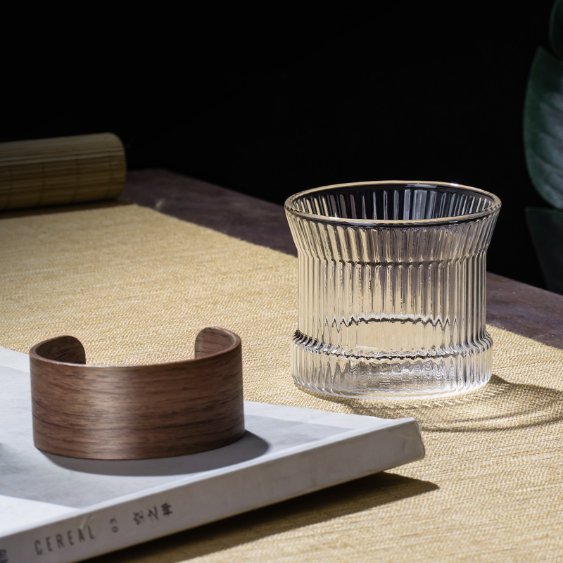 Gianxi ガラスコーヒーマグ和風クルミカップスリーブ透明 - Coffee Tea Flask のレビューと価格