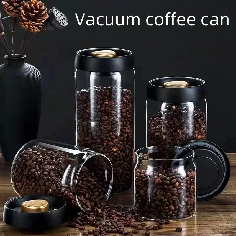 手動真空密閉コーヒージャー 高ホウケイ酸ガラス 防湿茶保存容 - Coffee Tea Flask のレビューと価格