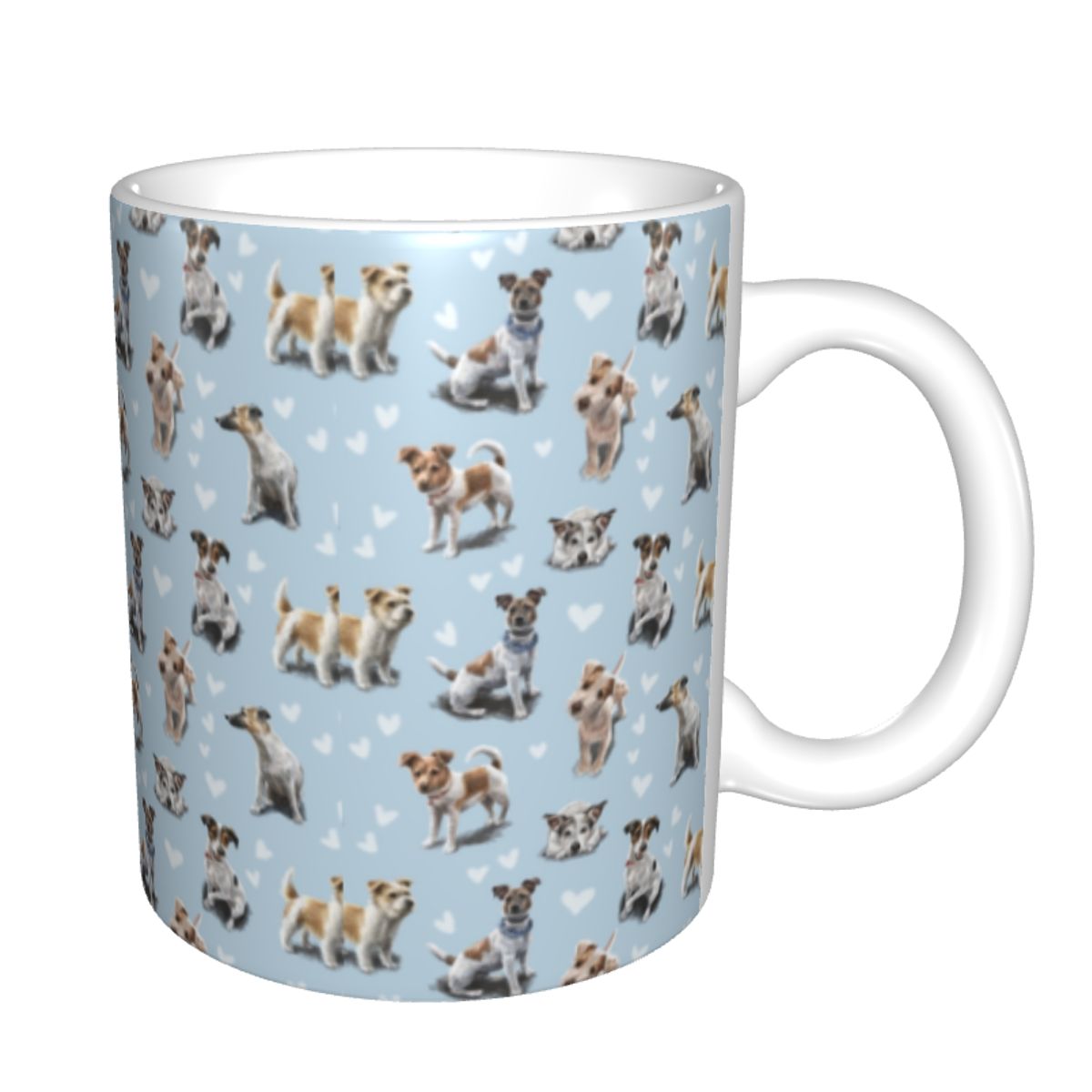 カスタマイズされたジャックラッセルテリアの子犬愛マグカップ  - Coffee Tea Love のレビューと価格