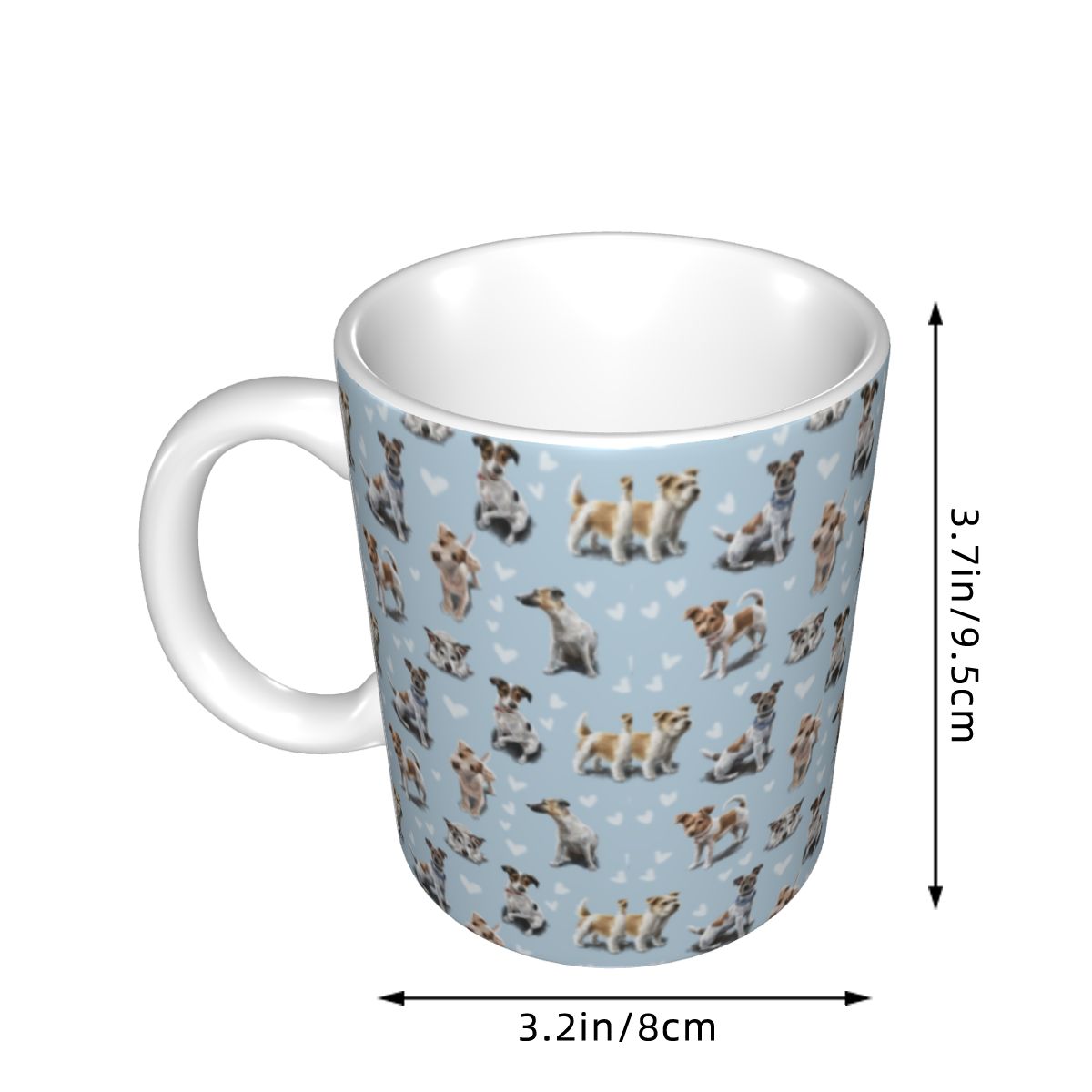 カスタマイズされたジャックラッセルテリアの子犬愛マグカップ  - Coffee Tea Love のレビューと価格