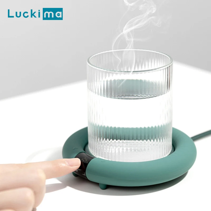 新しいコーヒーマグウォーマー電気加熱コースターホームオフィス - Coffee Tea Flask のレビューと価格