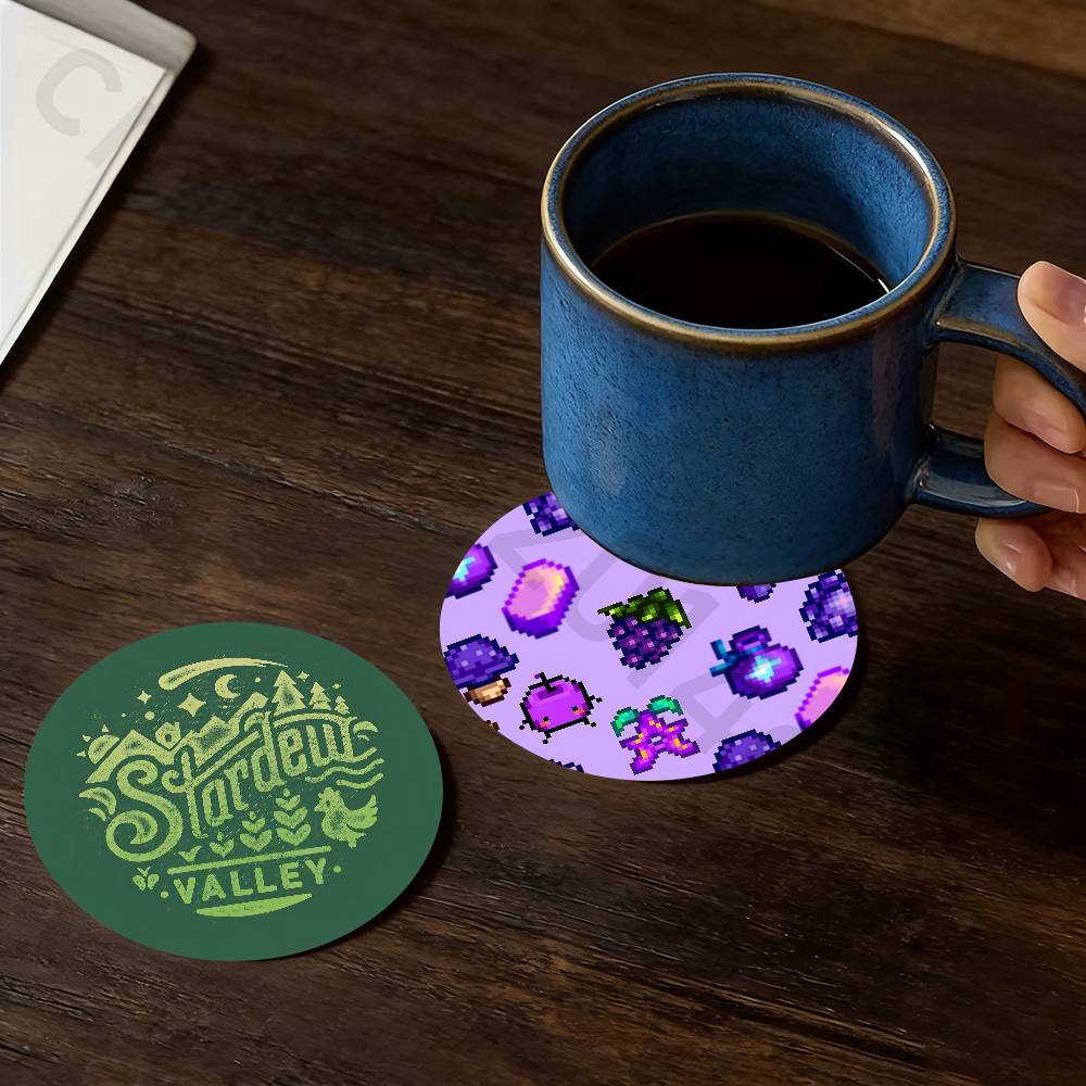 S-Stardew V-Valley 木製カップコースター  - Valley Tea And Coffee のレビューと価格