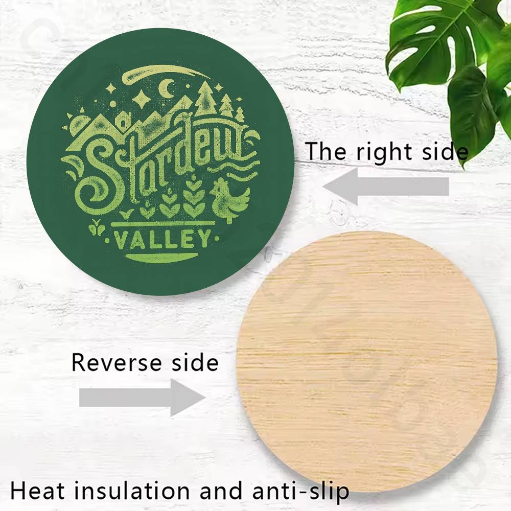 S-Stardew V-Valley 木製カップコースター  - Valley Tea And Coffee のレビューと価格