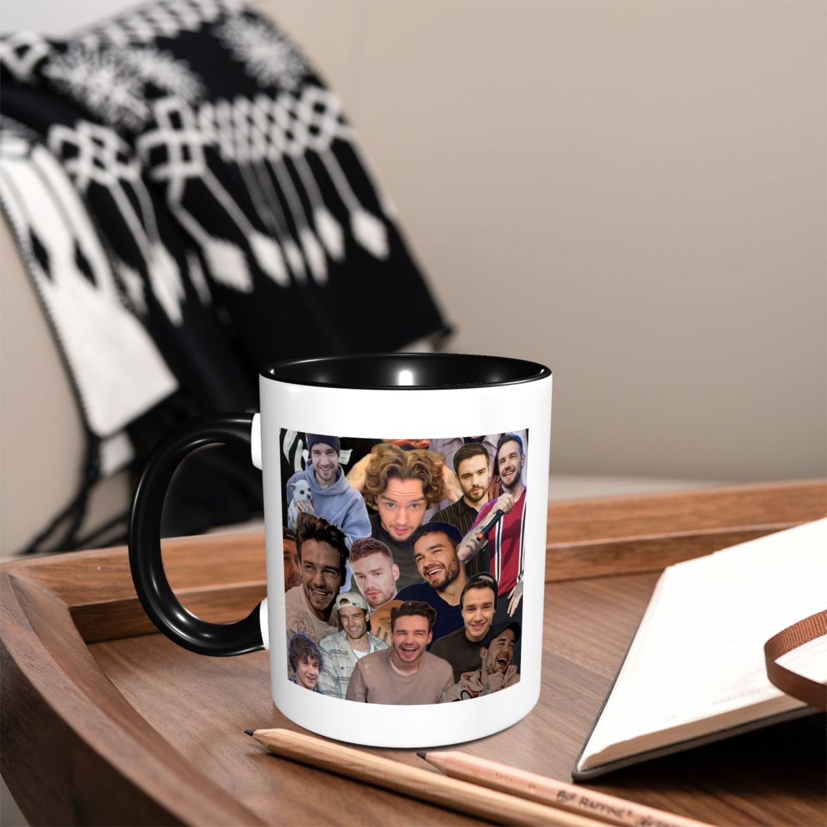 リアム・ペイン写真コラージュマグ面白いセラミックコーヒーカッ - Coffee Tea Photos のレビューと価格