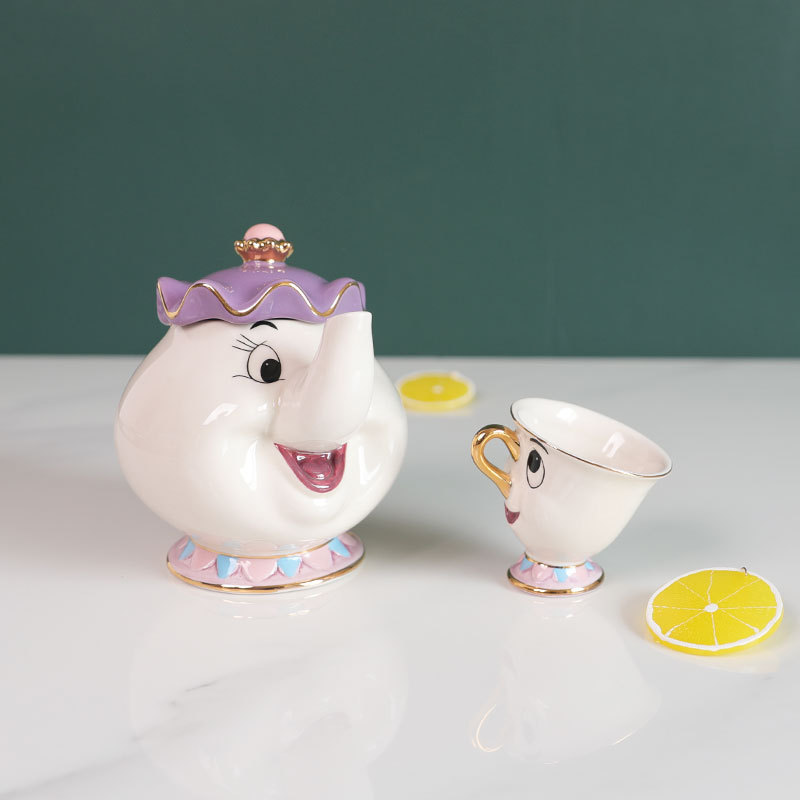 ホットティーポット漫画美女と野獣コーヒーポットマグカップミセ - Coffee Tea Flask のレビューと価格