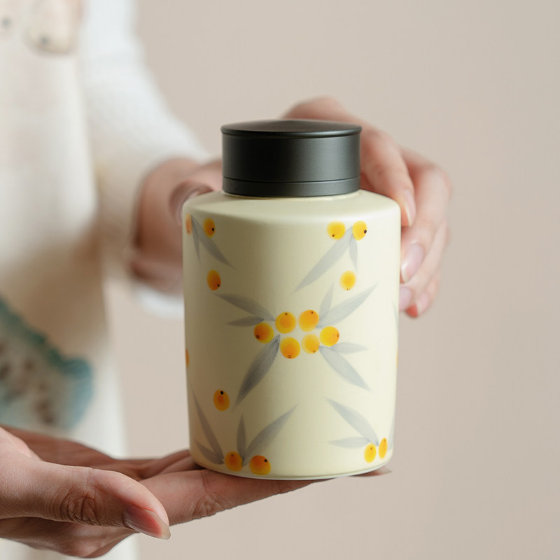 手描きの梨模様のセラミックティーポット二層金属カバー付き密閉 - Coffee Tea House のレビューと価格