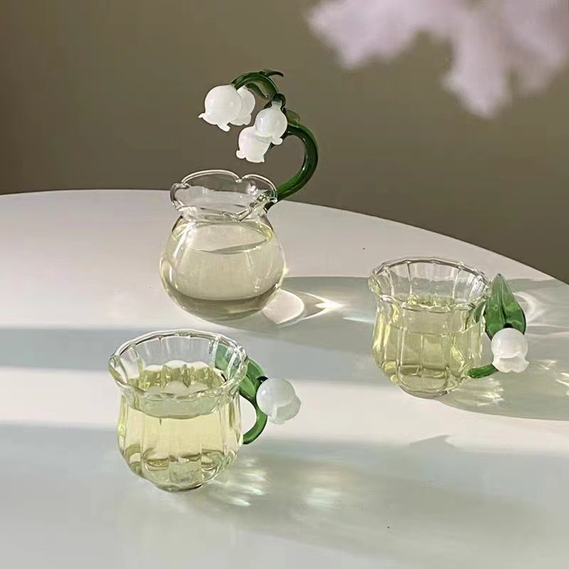 スズラン ガラス ゴブレット グラス ミルク コーヒー 透明 - Valley Tea And Coffee のレビューと価格