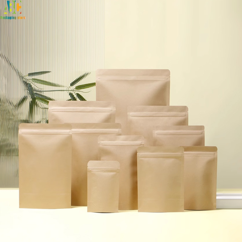 印刷クラフト紙ジッパーバッグ、再利用可能な自己密封式キャンデ - Coffee Tea House のレビューと価格