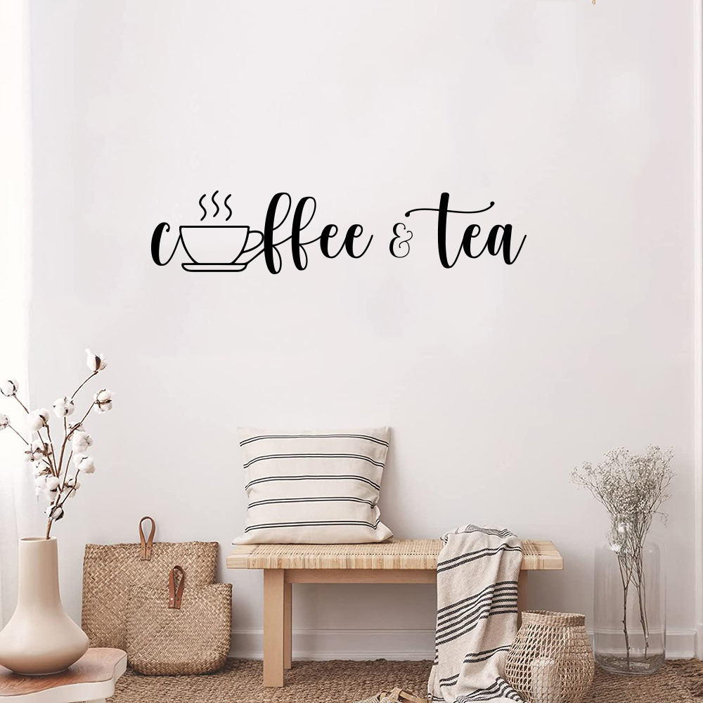 コーヒー & ティーカップの壁のステッカー,窓のステッカー, - Coffee Tea Love のレビューと価格