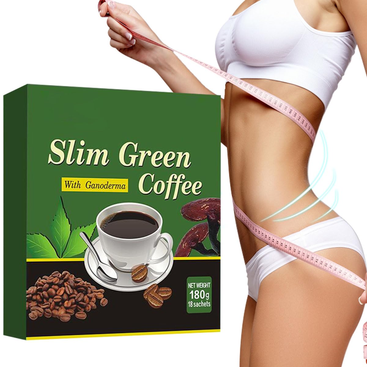 18 ピース/箱プレミアムスリムグリーンコーヒー減量超安全高 - Coffee Tea Weight Loss のレビューと価格